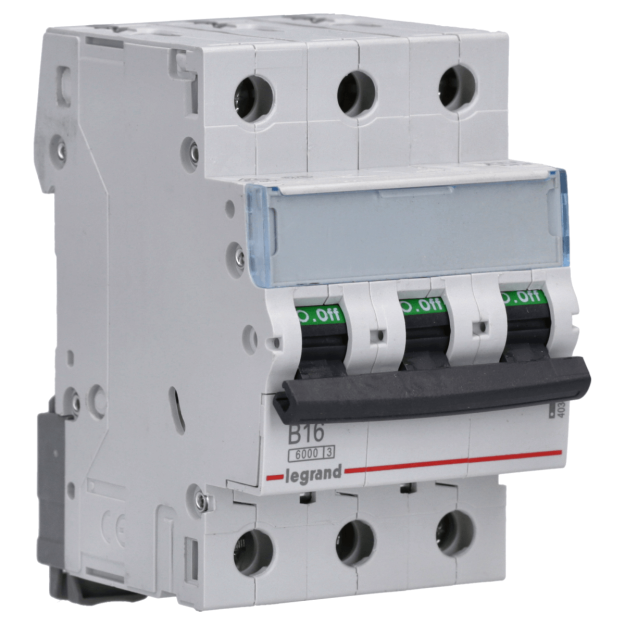 Legrand 403402 TX3 Leitungsschutzschalter B-Charakteristik 16A 3-polig 6kA 400VAC 3TE