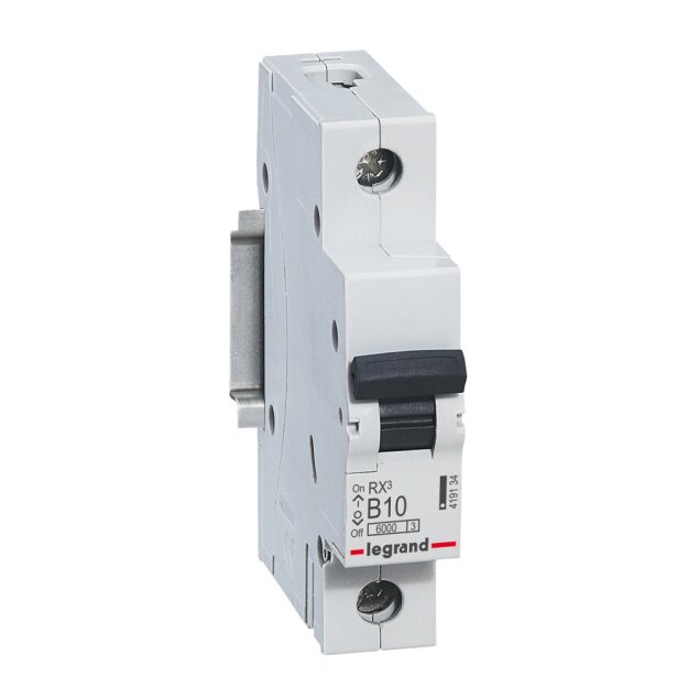 Legrand 419134 RX3 Leitungsschutzschalter B-Charakteristik 10A 1-polig 6kA 230/400VAC 1TE