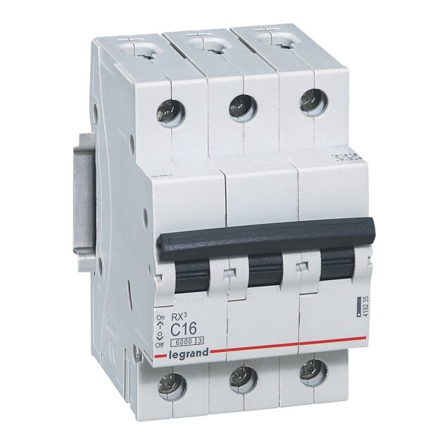 Legrand 419235 RX3 Leitungsschutzschalter C-Charakteristik 16A 3-polig 6kA 400VAC 3TE