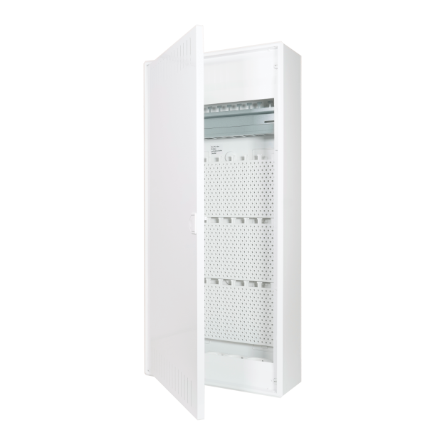 F-Tronic 7220216 AP Kommunikationsverteiler 4-reihig VISION48K mit 3-fach Steckdose ersetzt Art.-Nr. 7220088