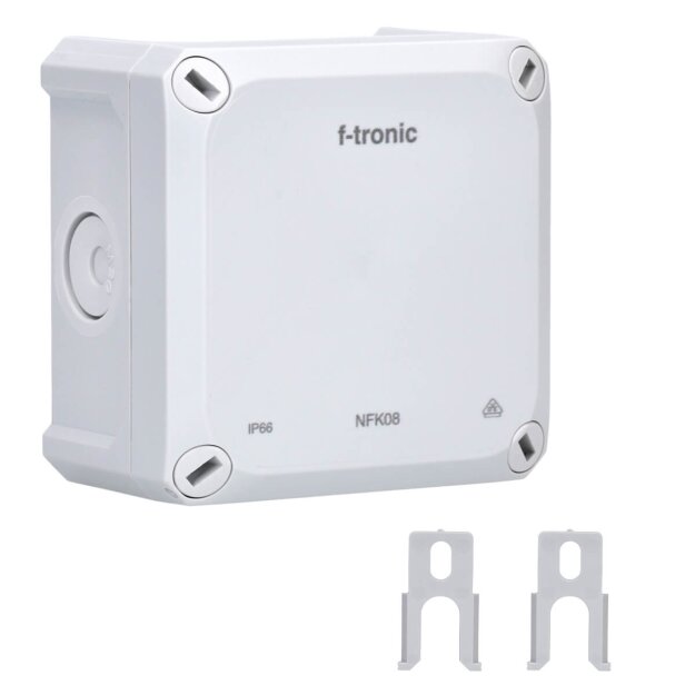 F-Tronic 7340190 FR-Abzweigkasten 85x85x54mm Durchstoßmembran IP66 PS grau NFK08gr