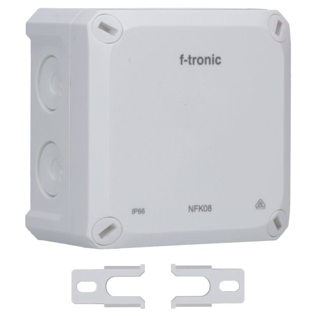 F-Tronic 7340198 FR-Abzweigkasten 85x85x54mm Durchstoßmembran IP66 PS weiß NFK08ws NFK08ws