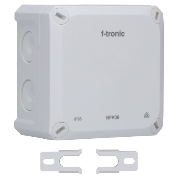 F-Tronic 7340198 FR-Abzweigkasten 85x85x54mm Durchstoßmembran IP66 PS weiß NFK08ws