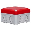 F-Tronic 7340210 FR-Abzweigkasten 85x85x54mm Durchstoßmembran IP66 PS grau/rot Sicherheitsbeleucht. NFK08SB