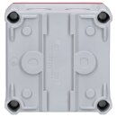 F-Tronic 7340210 FR-Abzweigkasten 85x85x54mm Durchstoßmembran IP66 PS grau/rot Sicherheitsbeleucht.