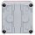 F-Tronic 7340210 FR-Abzweigkasten 85x85x54mm Durchstoßmembran IP66 PS grau/rot Sicherheitsbeleucht. NFK08SB