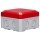 F-Tronic 7340210 FR-Abzweigkasten 85x85x54mm Durchstoßmembran IP66 PS grau/rot Sicherheitsbeleucht. NFK08SB