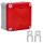 F-Tronic 7340210 FR-Abzweigkasten 85x85x54mm Durchstoßmembran IP66 PS grau/rot Sicherheitsbeleucht.