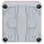 F-Tronic 7340210 FR-Abzweigkasten 85x85x54mm Durchstoßmembran IP66 PS grau/rot Sicherheitsbeleucht.