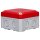 F-Tronic 7340210 FR-Abzweigkasten 85x85x54mm Durchstoßmembran IP66 PS grau/rot Sicherheitsbeleucht.