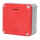 F-Tronic 7340212 FR-Abzweigkasten 140x140x81mm Ausbrechöffnungen IP66 PS grau/rot Sicherheitsbeleucht. NFK14SB