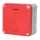 F-Tronic 7340212 FR-Abzweigkasten 140x140x81mm Ausbrechöffnungen IP66 PS grau/rot Sicherheitsbeleucht.