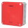 F-Tronic 7340213 FR-Abzweigkasten 180x180x93mm Ausbrechöffnungen IP66 PS grau/rot Sicherheitsbeleucht.