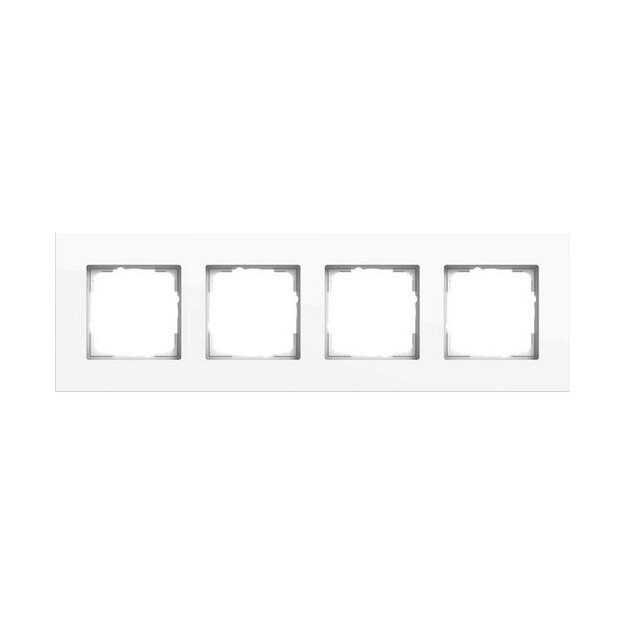 Gira 0214403 Abdeckrahmen 4-fach Gira Esprit Aluminium Reinweiß (lackiert)