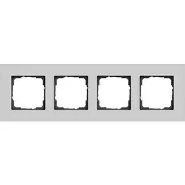 Gira 0214405 Abdeckrahmen 4-fach Gira Esprit Aluminium Grau matt (lackiert)