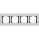 Gira 0214405 Abdeckrahmen 4-fach Gira Esprit Aluminium...