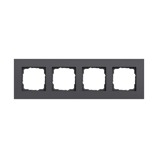 Gira 0214408 Abdeckrahmen 4-fach Gira Esprit Aluminium Anthrazit (lackiert)