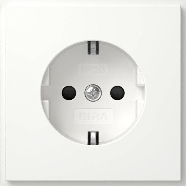 Gira 445366 SCHUKO-Steckdose mit Shutter (IP20) Gira TX_44 Reinweiß