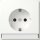 Gira 446266 SCHUKO-Steckdose Beschriftungsfeld + mit Shutter (IP20) Gira TX_44 Reinweiß