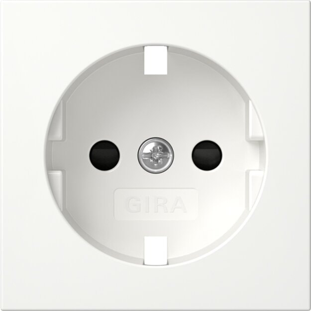 Gira 492127 Abdeckung für SCHUKO-Steckdose mit Shutter System 55 Reinweiß matt