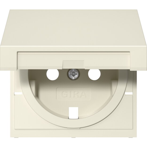 Gira 492201 Abdeckung für SCHUKO-Steckdose mit Klappdeckel System 55 Cremeweiß