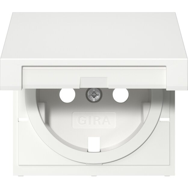 Gira 492203 Abdeckung für SCHUKO-Steckdose mit Klappdeckel System 55 Reinweiß