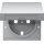 Gira 492226 Abdeckung für SCHUKO-Steckdose mit Klappdeckel System 55 Farbe Alu