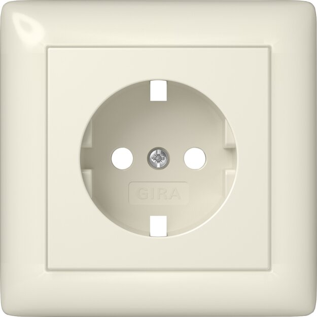 Gira 492901 Abdeckung für SCHUKO-Steckdose mit Vollplatte System 55 Cremeweiß
