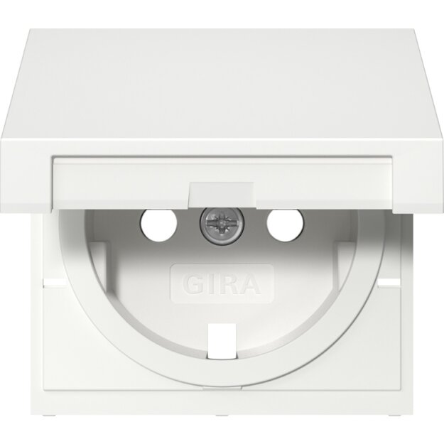 Gira 494203 Abdeckung für SCHUKO-Steckdose mit Klappdeckel + mit Shutter System 55 Reinweiß