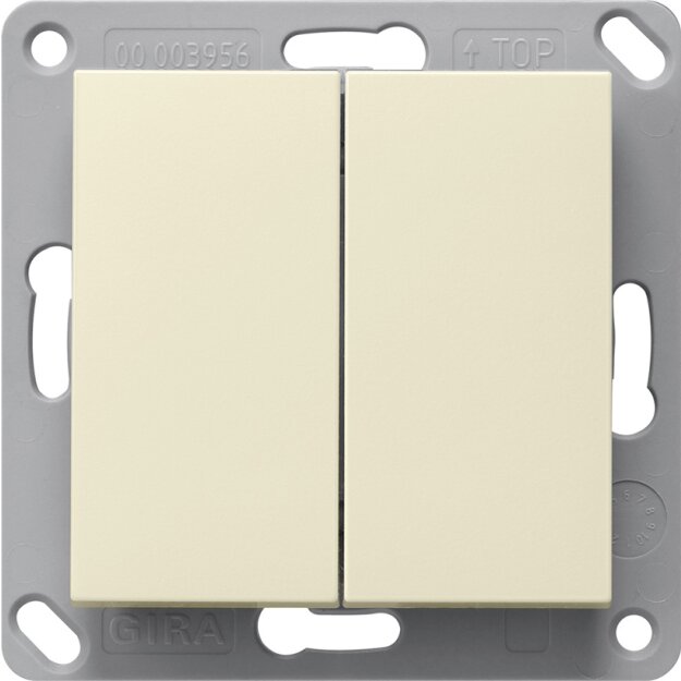 Gira 517801 RF Wandsender 2-fach KNX System 55 Cremeweiß