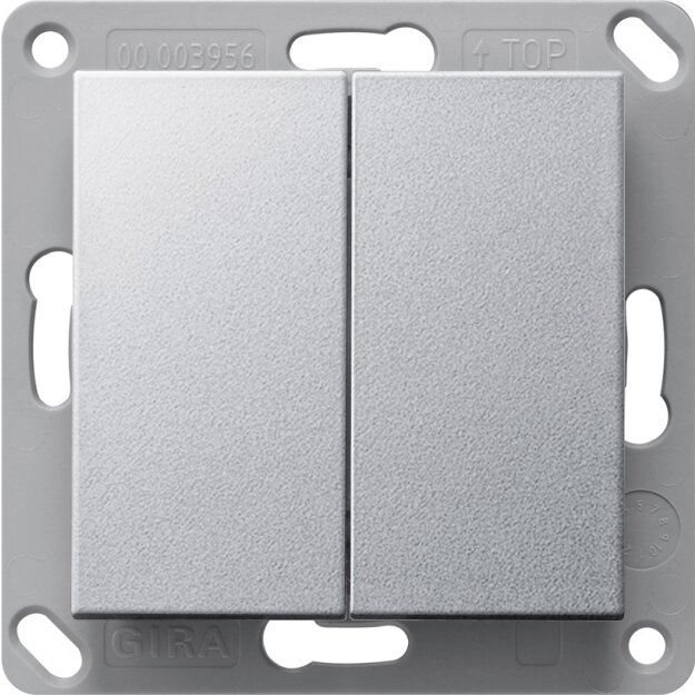 Gira 517826 RF Wandsender 2-fach KNX System 55 Farbe Alu