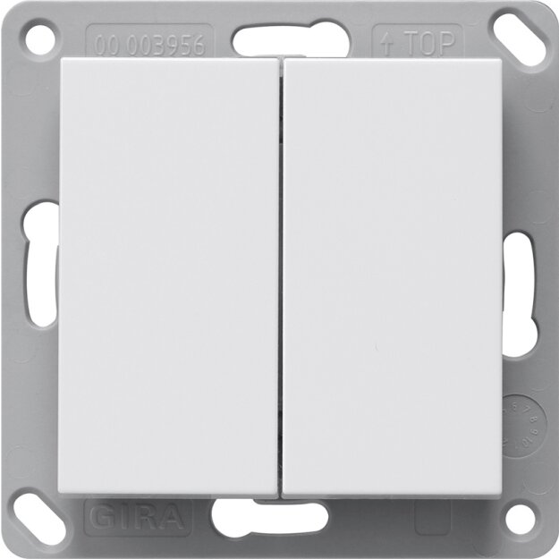 Gira 517827 RF Wandsender 2-fach KNX System 55 Reinweiß matt