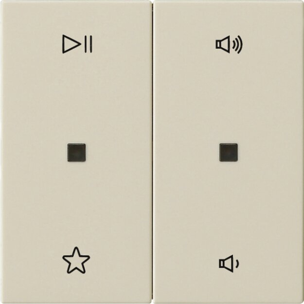 Gira 538401 Wippe 2-fach Audiosteuerung System 55 Cremeweiß