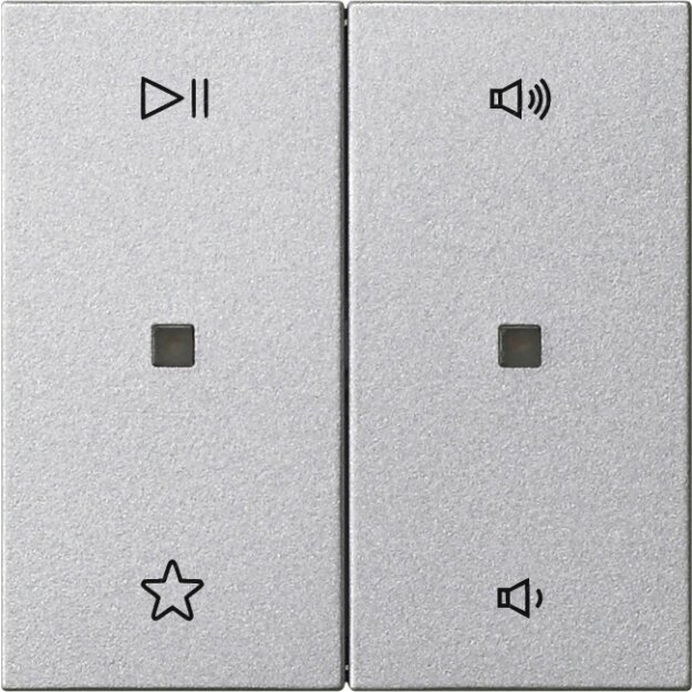 Gira 538426 Wippe 2-fach Audiosteuerung System 55 Farbe Alu