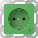Gira 4453107 SCHUKO-Steckdose mit Shutter mit grüner...
