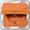 Gira 4454109 SCHUKO-Steckdose mit Klappdeckel mit oranger...
