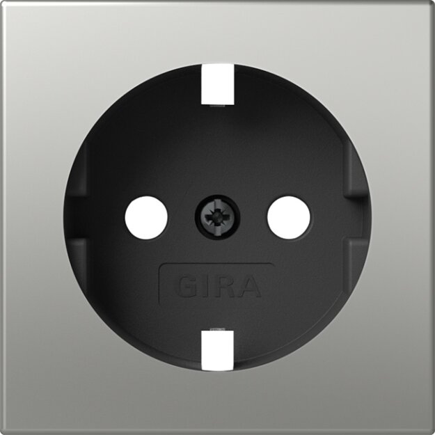 Gira 4920600 Abdeckung SCHUKO-Steckdose System 55 Edelstahl