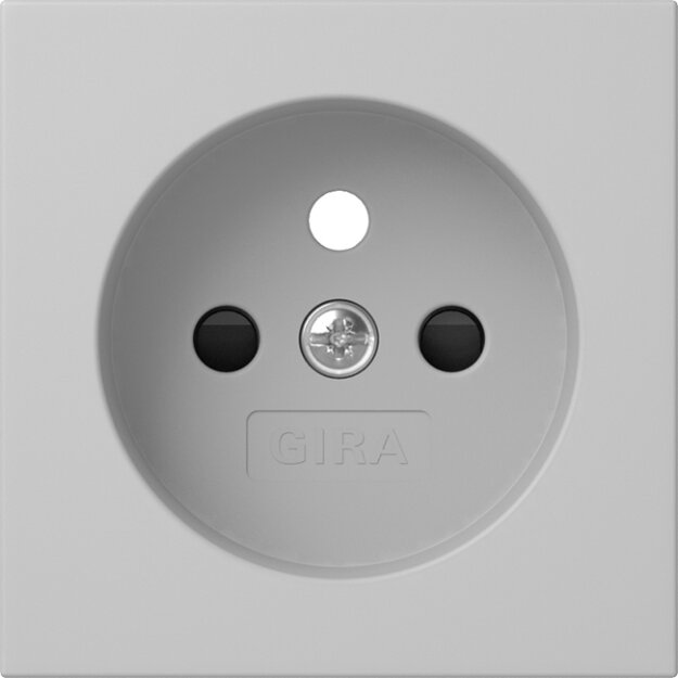 Gira 4945015 Abdeckung für Steckdose mit Erdungsstift 16 A 250 V~ und Shutter System 55 Grau matt