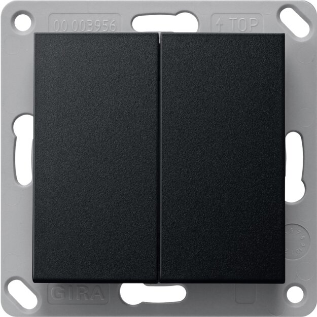 Gira 5178005 RF Wandsender 2-fach KNX System 55 Schwarz matt