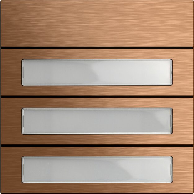 Gira 5533921 Ruftastenmodul 3-fach System 106 Bronze