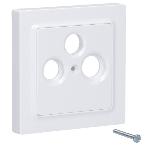 Eltako 30055840 TV/RF/SAT-Abdeckung für E-Design55-Rahmen Reinweiß glänzend TV55E/3-wg