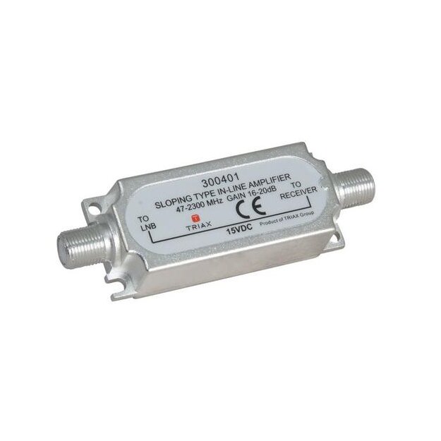 Triax 300401 IN-LINE Verstärker SAT + Terr. 47-2300 MHz 16-20 dB