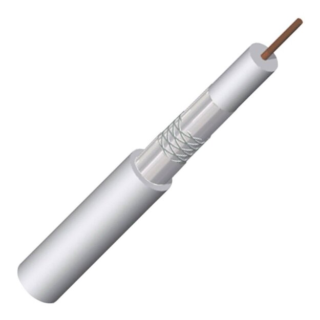 Triax 151137 Koaxialkabel KOKA F6 Plus PVC Weiß