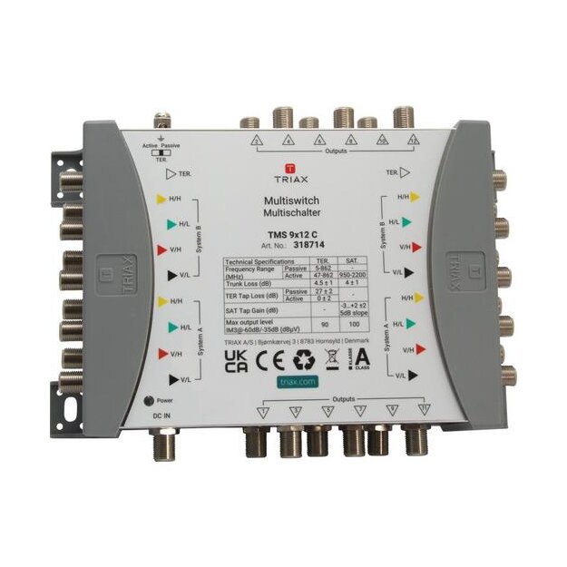 Triax 318714 Kaskaden-Multischalter TMS 9x12 C