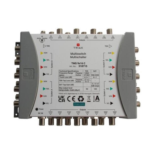 Triax 318715 Kaskaden-Multischalter TMS 9x16 C