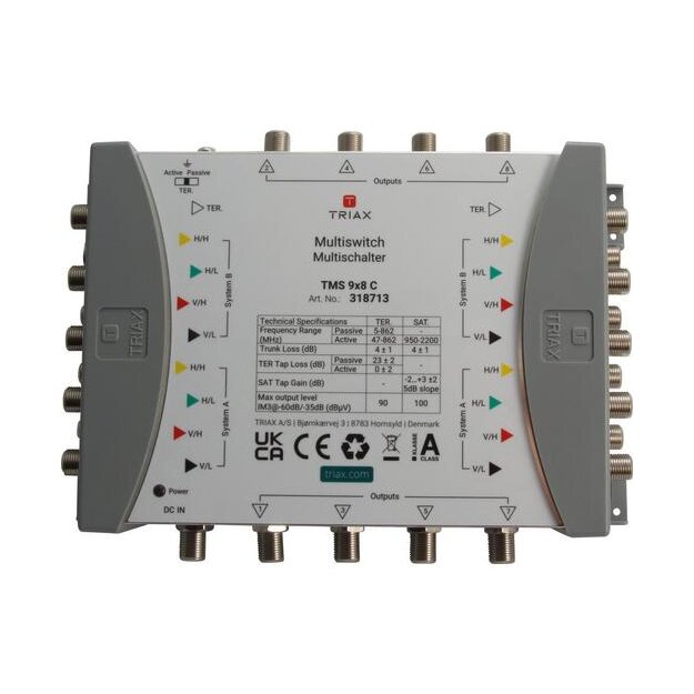 Triax 318713 Kaskaden-Multischalter TMS 9x8 C