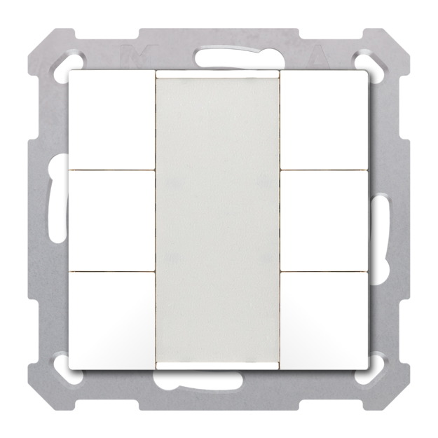 MDT BE-TA5506.02 Taster 55 6-fach Reinweiß matt