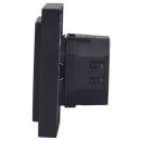 Busch-Jaeger Unterputzradio-Set: 8215 U-101 Busch- DAB+ Radio + 8252-885-101 Zentralscheibe für Busch- DAB+ Radio + 1721-885K Abdeckrahmen 1-fach Schwarz Matt future® linear