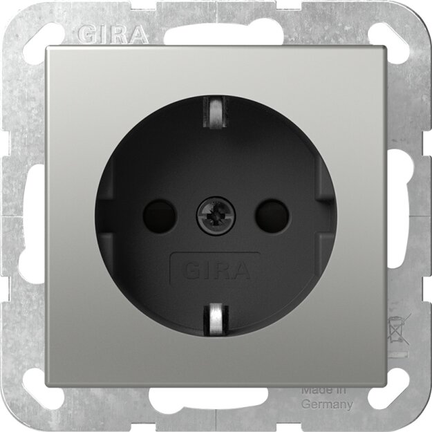 Gira 4180600 SCHUKO-Steckdose SRK System 55 Edelstahl