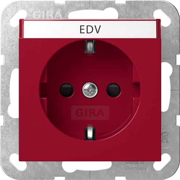 Gira 4462108 SCHUKO-Steckdose BSF + SH System 55 Rot